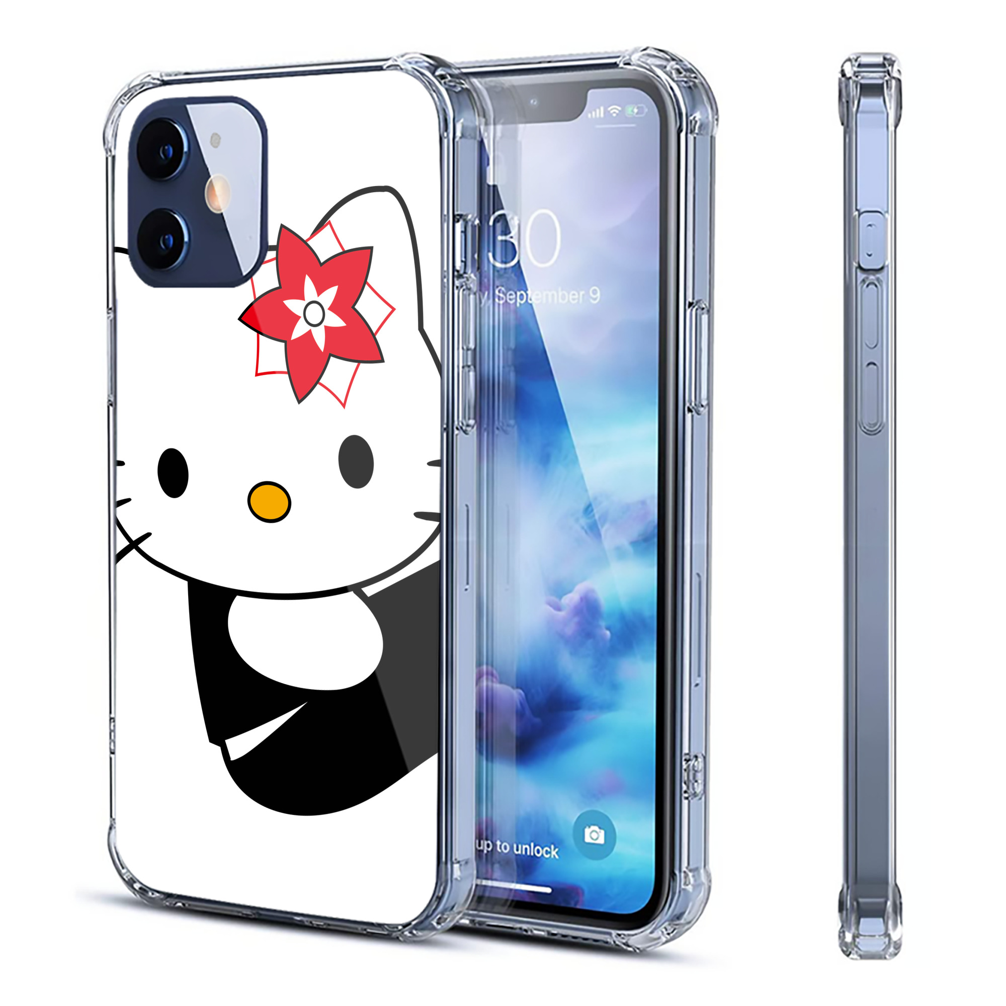 （画像用） Hello Kitty ハローキティ 【iPhone 12シリーズ対応】透明スマホケース（クリアソフトケース）